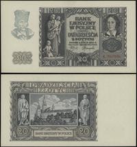 20 złotych 1.03.1940, seria K, numeracja 7617634