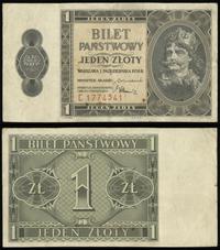 1 złoty 1.10.1938, seria C, numeracja 1774541, k