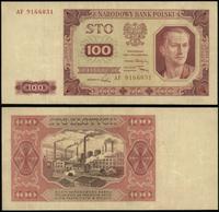 100 złotych 1.07.1948, seria AF, numeracja 91660
