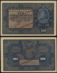 100 marek polskich 23.08.1919, czerwony nadruk “
