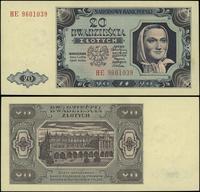 20 złotych 1.07.1948, seria HE, numeracja 960103