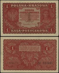 1 marka polska 23.08.1919, seria I-FV, numeracja