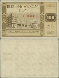 cegiełka wartości 100 złotych, seria B, numeracj