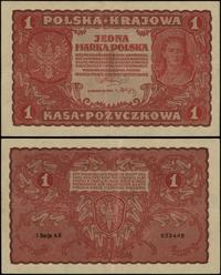 1 marka polska 23.08.1919, seria I-AK, numeracja