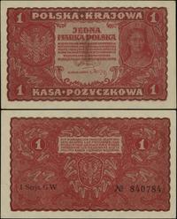 1 marka polska 23.08.1919, seria I-GW, numeracja