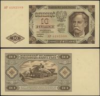 10 złotych 1.07.1948, seria AP, numeracja 418258