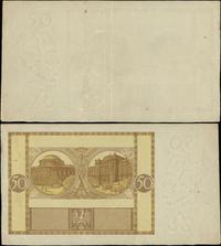 niedokończony druk banknotu 50 złotych 28.08.192