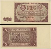 5 złotych 1.07.1948, seria BD, numeracja 4264757