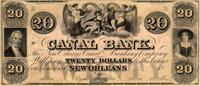 20 dolarów lata 1840-te, Canal Bank New Orleans-