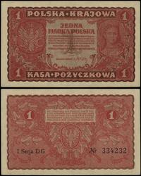 1 marka polska 23.08.1919, seria I-DG, numeracja