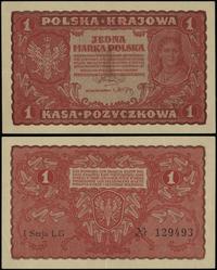 1 marka polska 23.08.1919, seria I-LG, numeracja