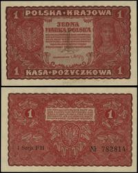 1 marka polska 23.08.1919, seria I-FH, numeracja