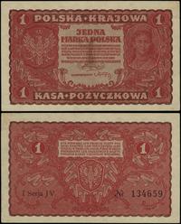 1 marka polska 23.08.1919, seria I-JV, numeracja