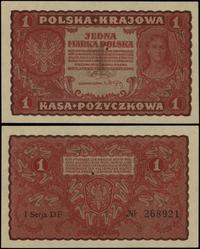 1 marka polska 23.08.1919, seria I-DF, numeracja