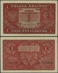 1 marka polska 23.08.1919, seria I-GH, numeracja