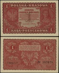 1 marka polska 23.08.1919, seria I-LF, numeracja