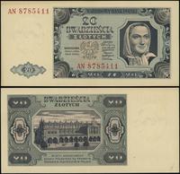 20 złotych 1.07.1948, seria AN, numeracja 878541