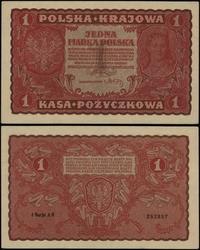 1 marka polska 23.08.1919, seria I-AR, numeracja