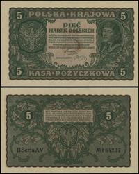 5 marek polskich 23.08.1919, seria II-AV, numera