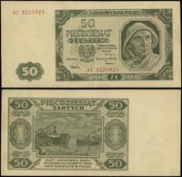 50 złotych 1.07.1948, seria AT, numeracja 322592