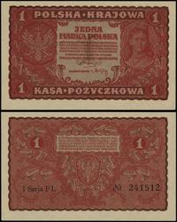 1 marka polska 23.08.1919, seria I-FL, numeracja