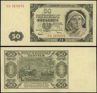 50 złotych 1.07.1948, seria CS, numeracja 527057