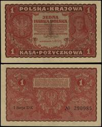 1 marka polska 23.08.1919, seria I-DK, numeracja
