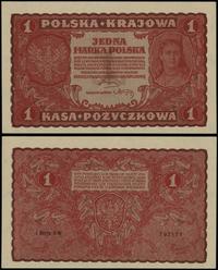 1 marka polska 23.08.1919, seria I-BW, numeracja