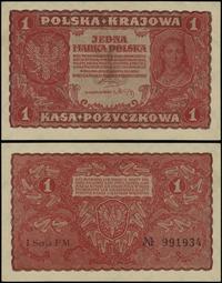 1 marka polska 23.08.1919, seria I-FM, numeracja
