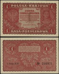1 marka polska 23.08.1919, seria I-KH, numeracja