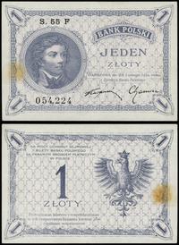 1 złoty 28.02.1919, seria 55 F, numeracja 054224