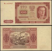 100 złotych 1.07.1948, seria BL, numeracja 44259