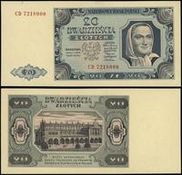 20 złotych 1.07.1948, seria CD, numeracja 721800