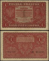 1 marka polska 23.08.1919, seria I-GO, numeracja