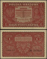1 marka polska 23.08.1919, seria I-LP, numeracja