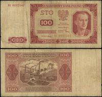 100 złotych 1.07.1948, seria BI, numeracja 08955
