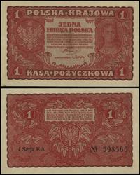 1 marka polska 23.08.1919, seria I-EA, numeracja