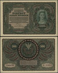 500 marek polskich 23.08.1919, seria I-BX, numer