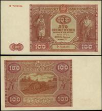 100 złotych 15.05.1946, seria D, numeracja 70283