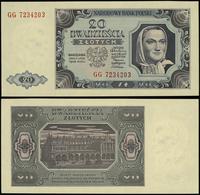 20 złotych 1.07.1948, seria GG, numeracja 723420