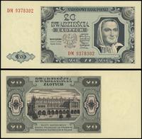 20 złotych 1.07.1948, seria DM, numeracja 937830