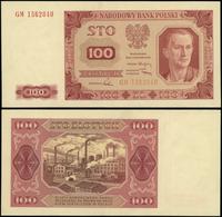 100 złotych 1.07.1948, seria GM, numeracja 15628