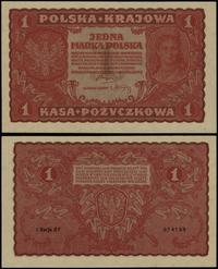 1 marka polska 23.08.1919, seria I-BF, numeracja