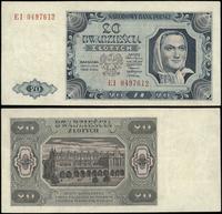 20 złotych 1.07.1948, seria EI, numeracja 049761