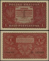 1 marka polska 23.08.1919, seria I-HX, numeracja