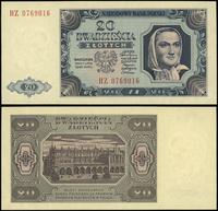 20 złotych 1.07.1948, seria HZ, numeracja 076901