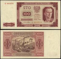 100 złotych 1.07.1948, seria D, numeracja 853578