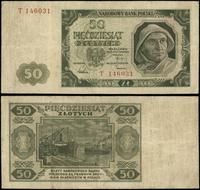 50 złotych 1.07.1948, seria T, numeracja 146031,