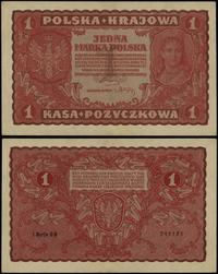 1 marka polska 23.08.1919, seria I-CB, numeracja