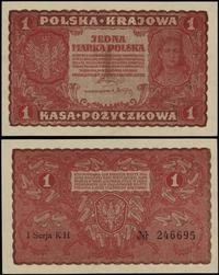 1 marka polska 23.08.1919, seria I-KH, numeracja
